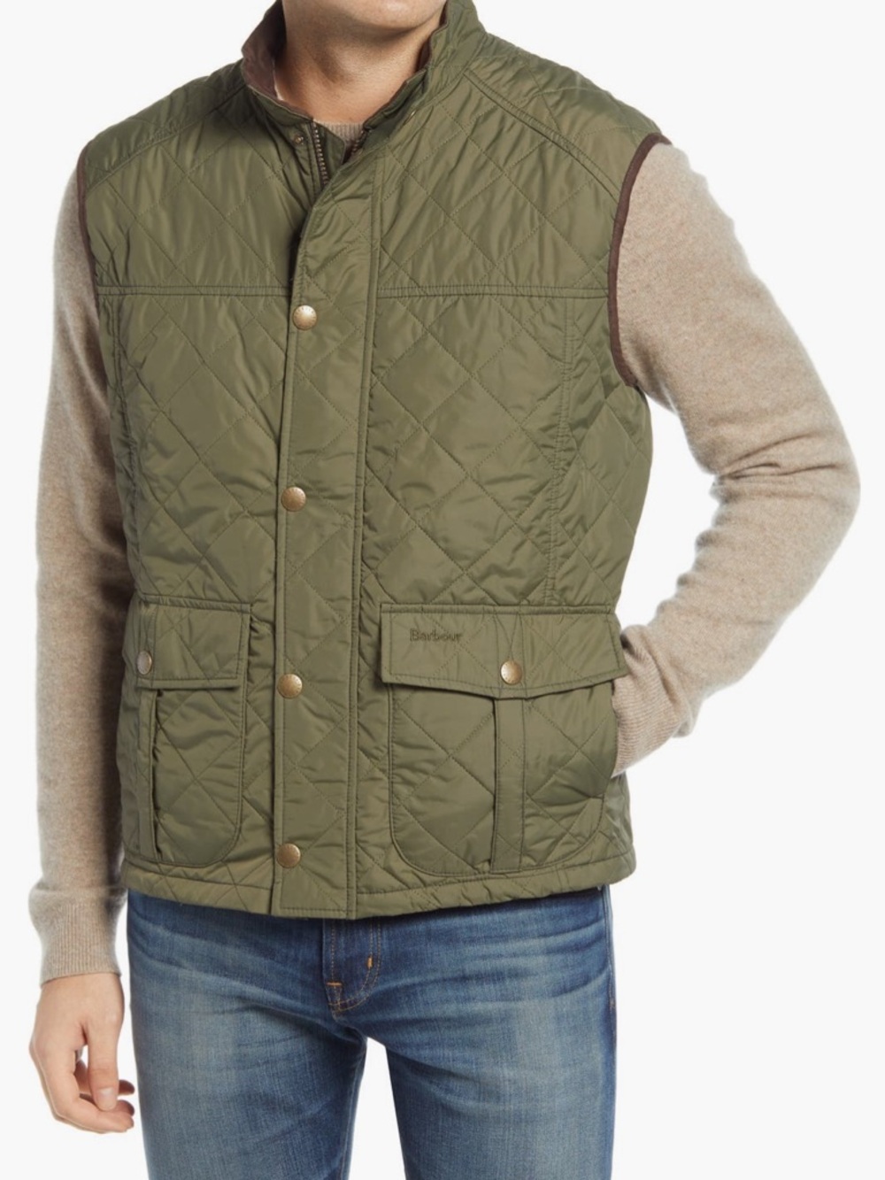 Barbour Explorer Gilet Vest Olive Large Quilted Vest